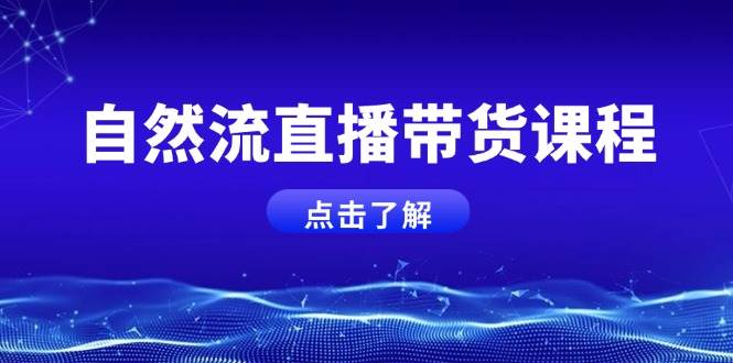 自然流直播带货课程，结合微付费起号，打造运营主播，提升个人能力-副业网创