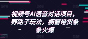 视频号AI语音对话项目,野路子玩法,橱窗带货条条火爆-副业网创