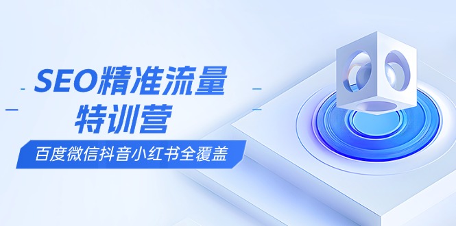 SEO精准流量特训营，百度微信抖音小红书全覆盖，带你搞懂搜索优化核心技巧-副业网创