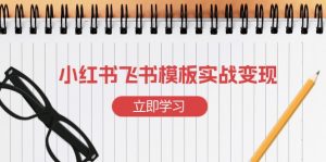 小红书飞书 模板实战变现：小红书快速起号，搭建一个赚钱的飞书模板-副业网创