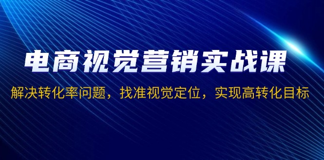 电商视觉营销实战课，解决转化率问题，找准视觉定位，实现高转化目标-副业网创