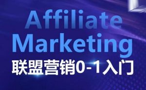 Affiliate Marketing联盟营销0-1入门,联盟营销基本逻辑 联盟平台逻辑及联盟客逻辑全面详解-副业网创