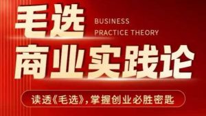 毛选商业实践论,读透《毛选》掌握创业必胜密匙-副业网创