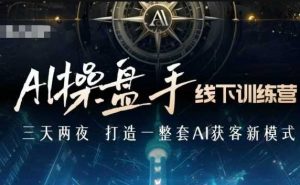AI操盘手线下训练营，打造AI获客新模式，跟上ai时代，新商业-副业网创