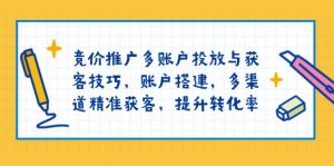 竞价推广多账户投放与获客技巧,账户搭建,多渠道精准获客,提升转化率-副业网创