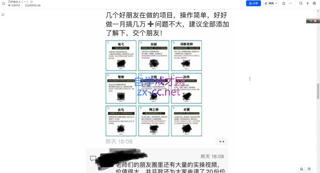 君哥·IP合伙人知识付费虚拟项目(更新)-副业网创