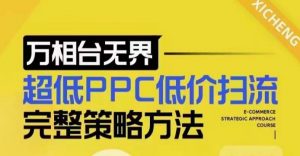 超低PPC低价扫流完整策略方法,最新低价扫流底层逻辑,万相台无界低价扫流实战流程方法-副业网创