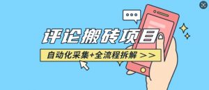 悟空采集评论搬砖_评论搬砖+自动采集【完整攻略】-副业网创