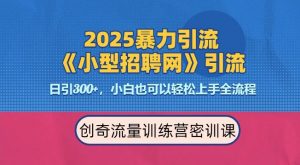 2025最新暴力引流方法，招聘平台一天引流300+，日变现多张，专业人士力荐-副业网创