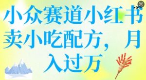 小众赛道小红书卖小吃配方，操作简单，月入过W-副业网创