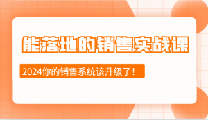 能落地的销售实战课:销售十步今天学,明天用,拥抱变化,迎接挑战(更新)-副业网创