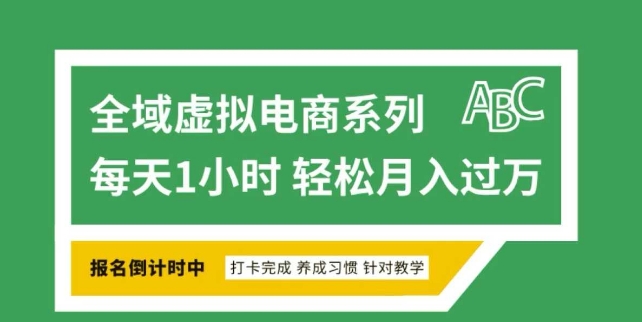 全域虚拟电商变现系列，通过平台出售虚拟电商产品从而获利-副业网创