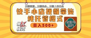 快手小店托管代运营 全程无需操作 二八分成 月入5000+-副业网创