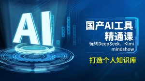 国产AI工具精通课,玩转DeepSeek,Kimi,mindshow,打造个人知识库-副业网创