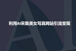 利用AI采集美女写真网站引流变现，引流嘎嘎的-副业网创