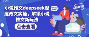 小说推文deepseek深度改文实操，解锁小说推文新玩法-副业网创