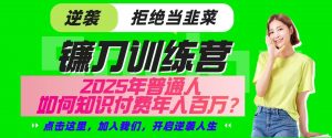 镰刀训练营超级IP合伙人，25年普通人如何通过“知识付费”实现逆袭-副业网创