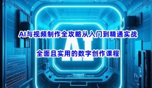 AI与视频制作全攻略从入门到精通实战，全面且实用的数字创作课程-副业网创