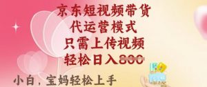 京东短视频带货，2025翻身项目，只需上传视频，单月稳定变现8k+【揭秘】-副业网创