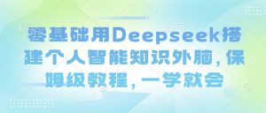 零基础用Deepseek搭建个人智能知识外脑，保姆级教程，一学就会-副业网创
