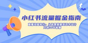 小红书流量掘金指南：直播间高转化：从场景搭建到话术设计，月销30W秘籍-副业网创