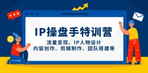 IP操盘手特训营，流量变现、IP人物设计、内容创作、剪辑制作、团队搭建等-副业网创
