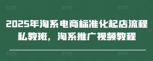 2025年淘系电商标准化起店流程私教班,淘系推广视频教程-副业网创
