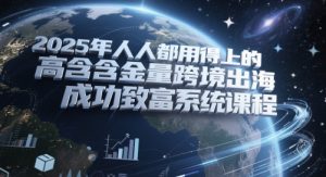 2025年人人都用得上的高含金量跨境出海成功致富系统课程-副业网创