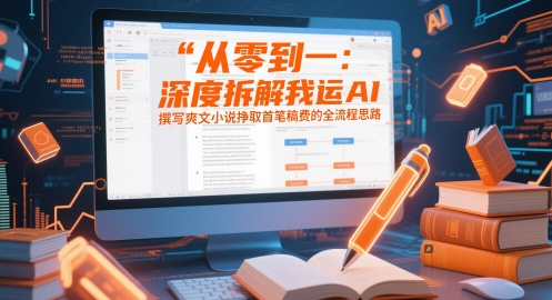 从零到一：深度拆解我运用AI撰写爽文小说挣取首笔稿费的全流程思路-副业网创