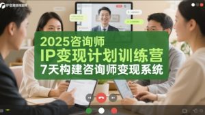 2025咨询师IP变现计划训练营，7天构建咨询师变现系统-副业网创