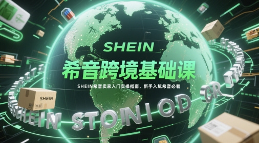 希音跨境基础课，SHEIN希音卖家入门实操指南，新手入坑希音必看-副业网创