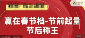 赢在春节档-节前起量，后称王，淘系精品线上系列课-副业网创