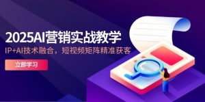 2025AI营销实战教学-5月，IP+AI技术融合，短视频矩阵精准获客-副业网创
