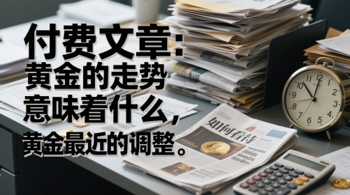 付费文章：黄金的走势意味着什么，如何看待黄金最近的调整-副业网创