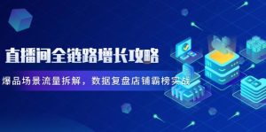 直播间全链路增长攻略，爆品场景流量拆解，数据复盘店铺霸榜实战-副业网创