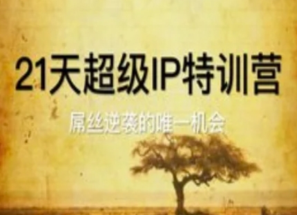 21天超级IP特训营，屌丝逆袭的唯一机会-副业网创