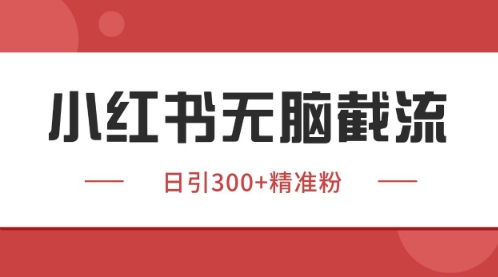 小红书只要你有同行就能获客，独家野路子获客玩法，暴力截流【揭秘】-副业网创