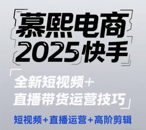 2025快手短视频+直播带货运营技巧,短视频、直播运营、高阶剪辑-副业网创