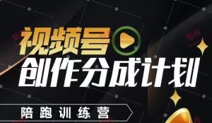 视频号创作分成计划陪跑训练营，手把手教会你如何制作视频，细水长流型项目-副业网创