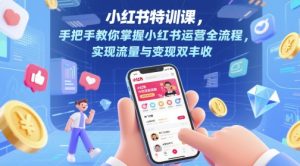 小红书特训课,手把手教你掌握小红书运营全流程,实现流量与变现双丰收-副业网创