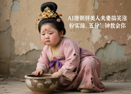 AI唐朝胖美人夫妻搞笑涨粉实操，五分钟教会你-副业网创