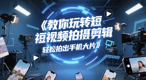 教你玩转短视频拍摄剪辑，轻松拍出手机大片-副业网创