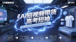 AI短视频带货高考短袖爆款解析制作全流程-副业网创