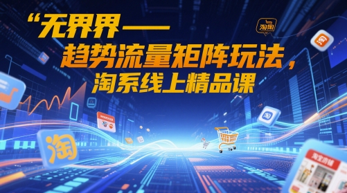 无界-趋势流量矩阵玩法，淘系线上精品课-副业网创
