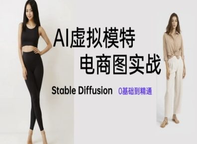 AI虚拟模特电商图实战，AI绘画Stable Diffusion 0基础到精通-副业网创