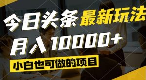 今日头条最新风口,视频掘金,小白也可月入过万,可以矩阵操作-副业网创