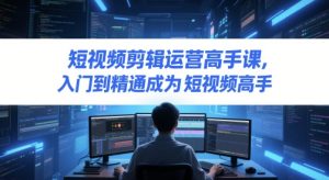 短视频剪辑运营高手课,入门到精通成为短视频高手-副业网创