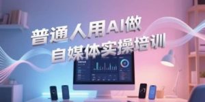 普通人用AI做自媒体实操培训，普通人一个人用ai做自媒体，视频制作、短视频引流、直播带货，轻松入门-副业网创