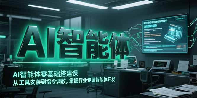 AI智能体零基础搭建课，从工具安装到指令调教，掌握行业专属智能体开发…-副业网创
