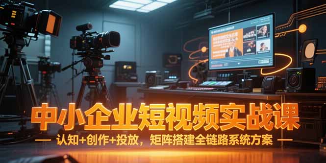 中小企业短视频实战课，认知+创作+投放，矩阵搭建全链路系统方案-副业网创